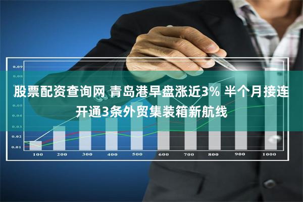 股票配资查询网 青岛港早盘涨近3% 半个月接连开通3条外贸集装箱新航线