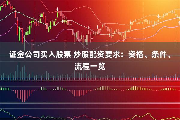 证金公司买入股票 炒股配资要求：资格、条件、流程一览